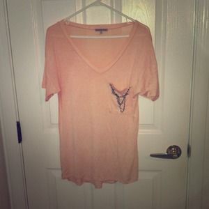 Cute slinky light pink tee