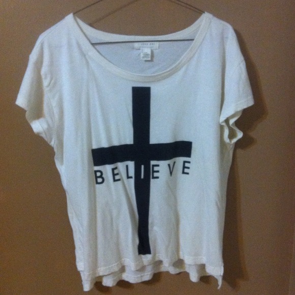 Believe cross f21 tshirt