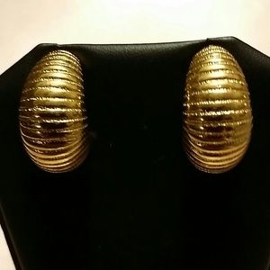 Monet gold earrings
