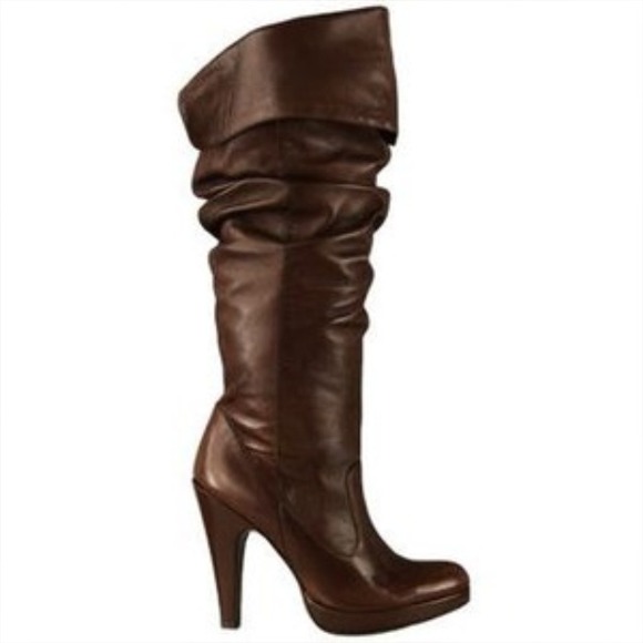 Jessica Simpson chocolate brown leather boots