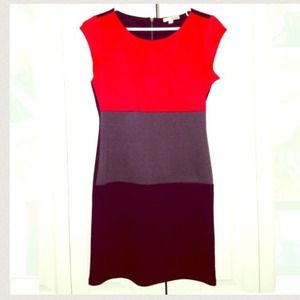 Red,Grey,Black dress.