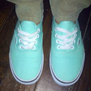 PRICE REDUCTION!Sea-Foam green/Mint green Vans!!!