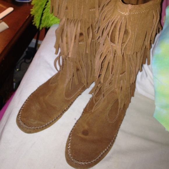 Lauren Conrad Boots - Chestnut Fringe Boots