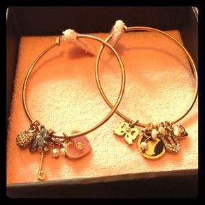 Juicy Couture gold hoop earrings