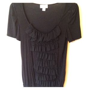 Cute black ruffle top