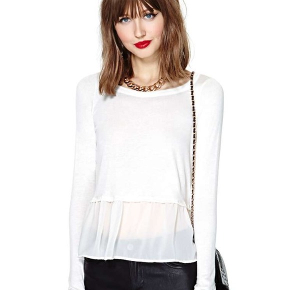 Semi sheer ivory top - Picture 1 of 4