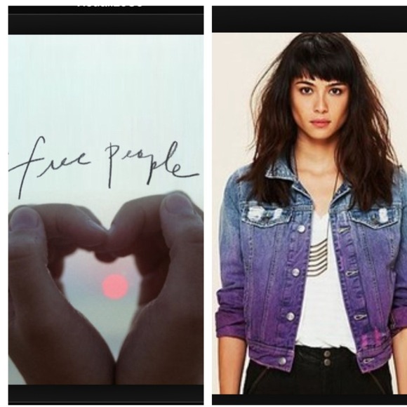 Free People Ombré Wash Denim Jacket Lilac  (0) 💎