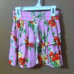 Hollister floral pink summer skirt