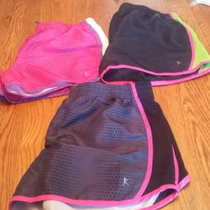 3 Danskin Running Shorts.