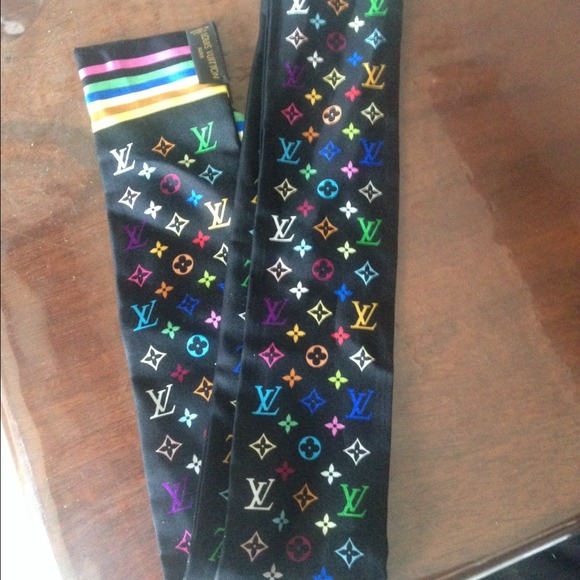 Authentic Louis Vuitton Multicolor Bandeau Scarf