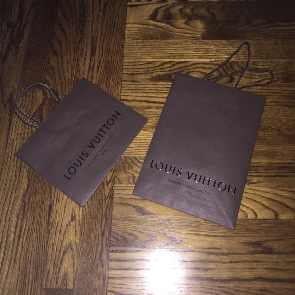 Authentic Louie Vuitton shopping bags