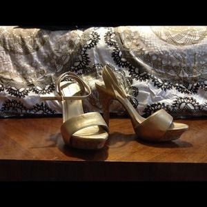 Charlotte Russe gold high heels