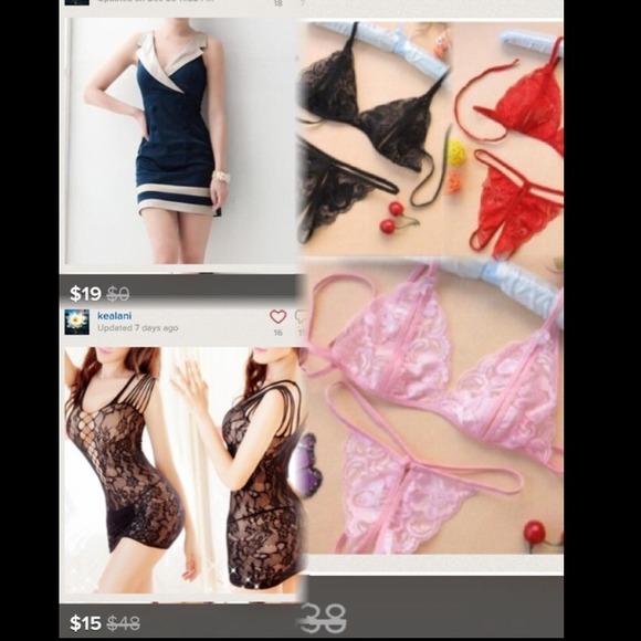 Bundles dress, lingerie and 3 bra thong set