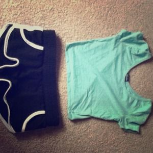 Reserved 🎀2 crop tops 1 pair of shorts💜💜💜