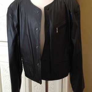 Liz Claiborne black leather jacket