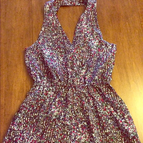 Printed Romper with cutout back