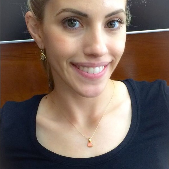 Ladies 18kt yg Rita Rose pink quartz pendant