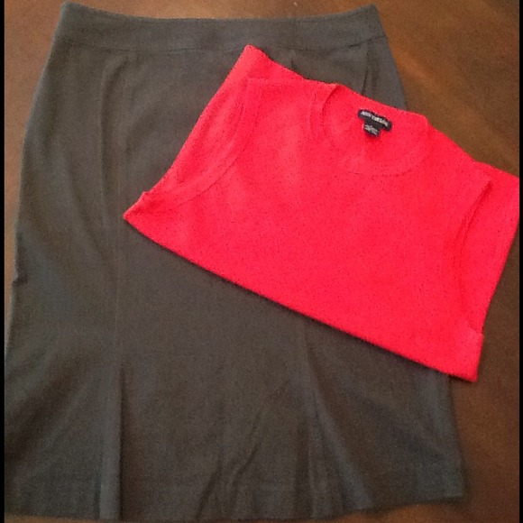Dark gray pencil skirt