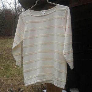 Lovely white top Boatneck neckline and very