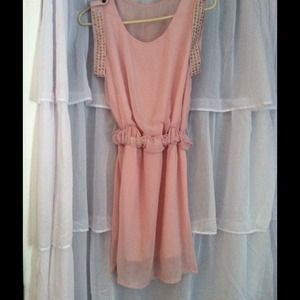 Juniors pink dress