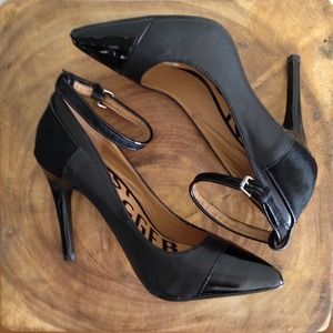 Kelsi Dagger Pony Hair/Leather/Patent Heels