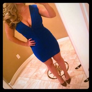 Sold- eBay! Authentic ocean blue Herve Leger dress