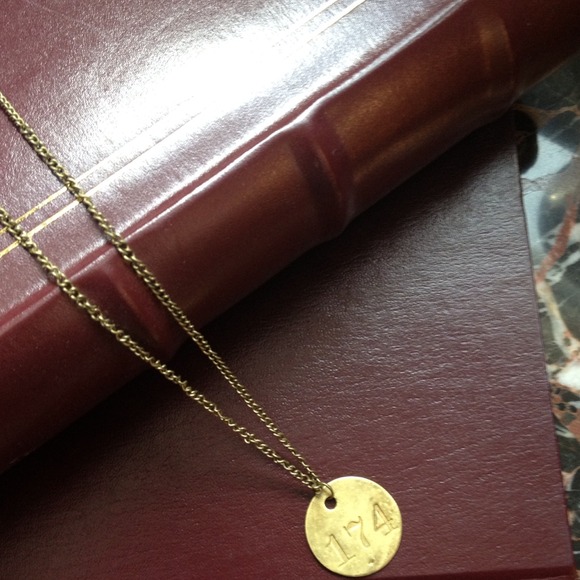 "The 174" Antique Brass Necklace w/ 30 inch chain