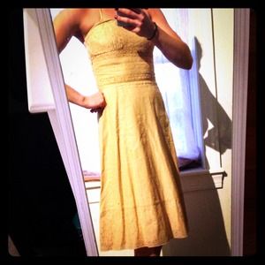 Marigold Yellow Eyelet Dress