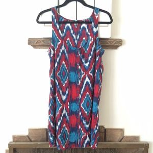 Tribal print shift dress