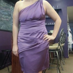 One Shoulder Stretch Short Dress