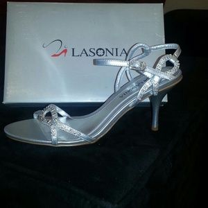 Lasonia Silver Rhinestone Sandal