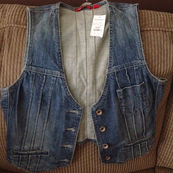 Express denim vest