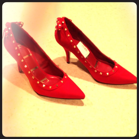 Red heels with gold studs!