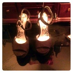 Black velvet high heels