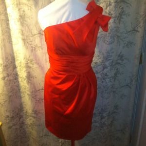 David's bridal poppy red dress!