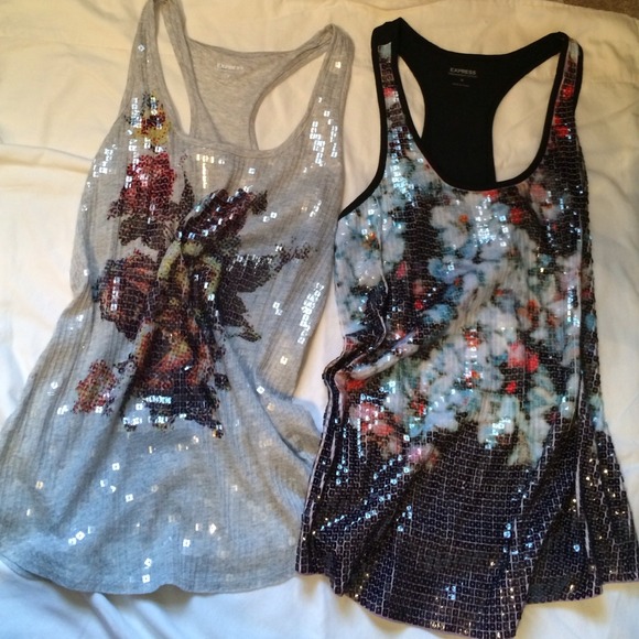 Two sequin tanks