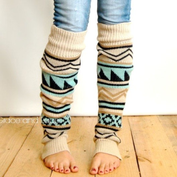 Aztec leg warmers