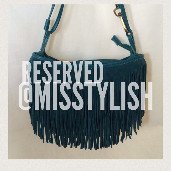 Boho Fringe Bag (Teal)