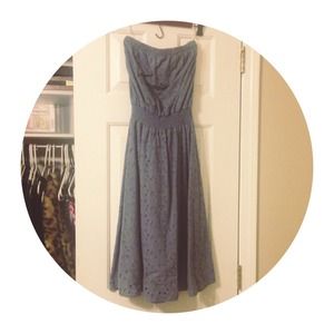 SOLD Strapless blue C&C California dress