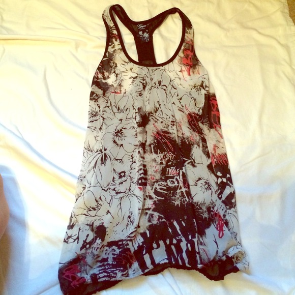 Guess flowy racer back tank
