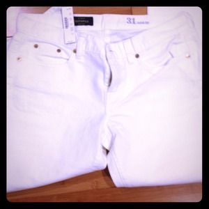NWT j.crew white skinny ankle length jeans