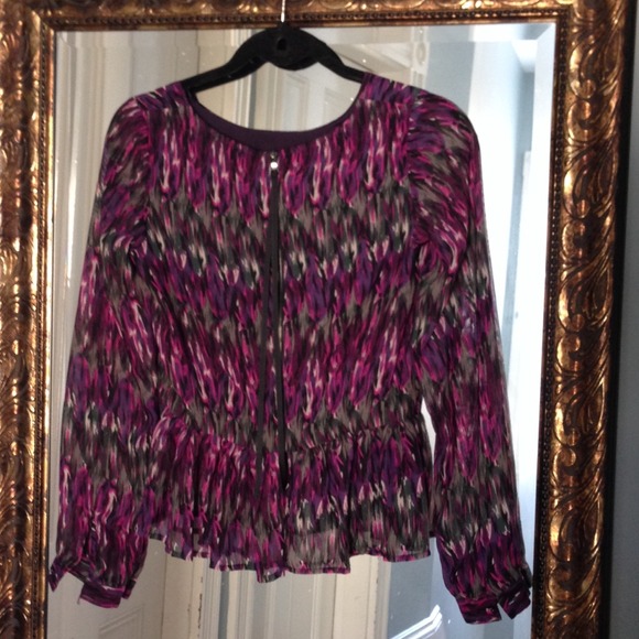 New RED by Saks Fifth Ave peplum top - Picture 2 of 3