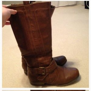 Brown riding boots