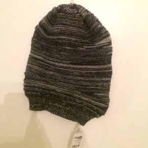 Black & Gray Knit Beanie