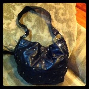 Black Hobo Bag W/ Swarovski Crystals✨✨
