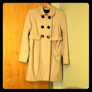 French Connection Thick Wool Coat Beige