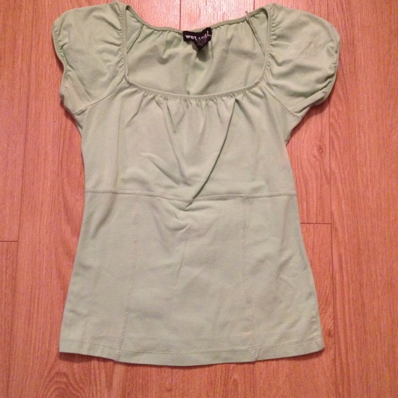 Green cap sleeve shirt