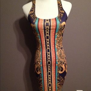 KiKi Brand Baroque Print Dress