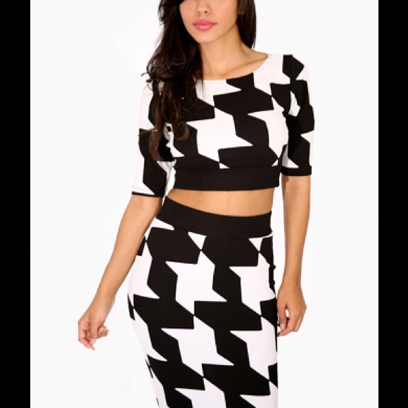 Hounds Tooth Abstract Set