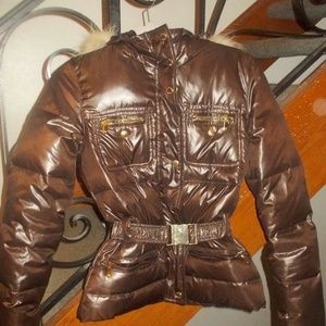 Michael Michael kors puffer jacket with belt